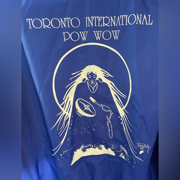 Unisex Avon sportswear Toronto jacket Official Pow Wow festival Blue size Large - Picture 10 of 11